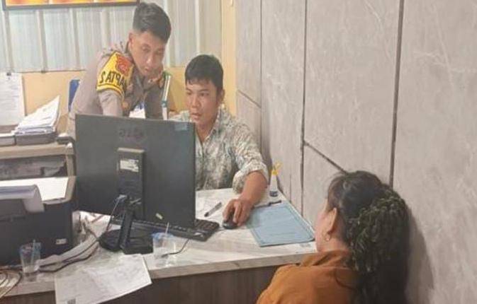 Korban KDRT di Palembang melapor ke SPKT Polrestabes Palembang (Dok: SPKT Polrestabes Palembang)