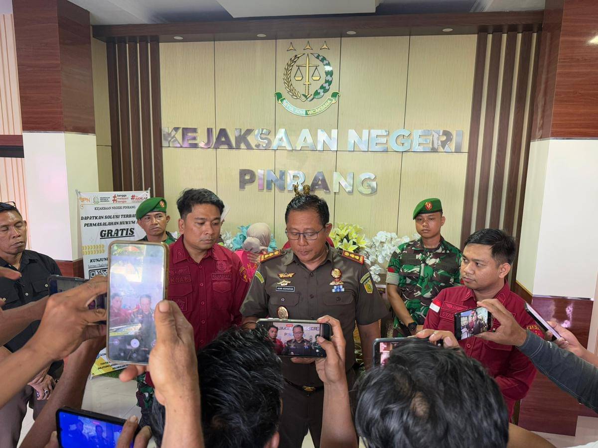 Konferensi pers Kejati Pinrang/Istimewa