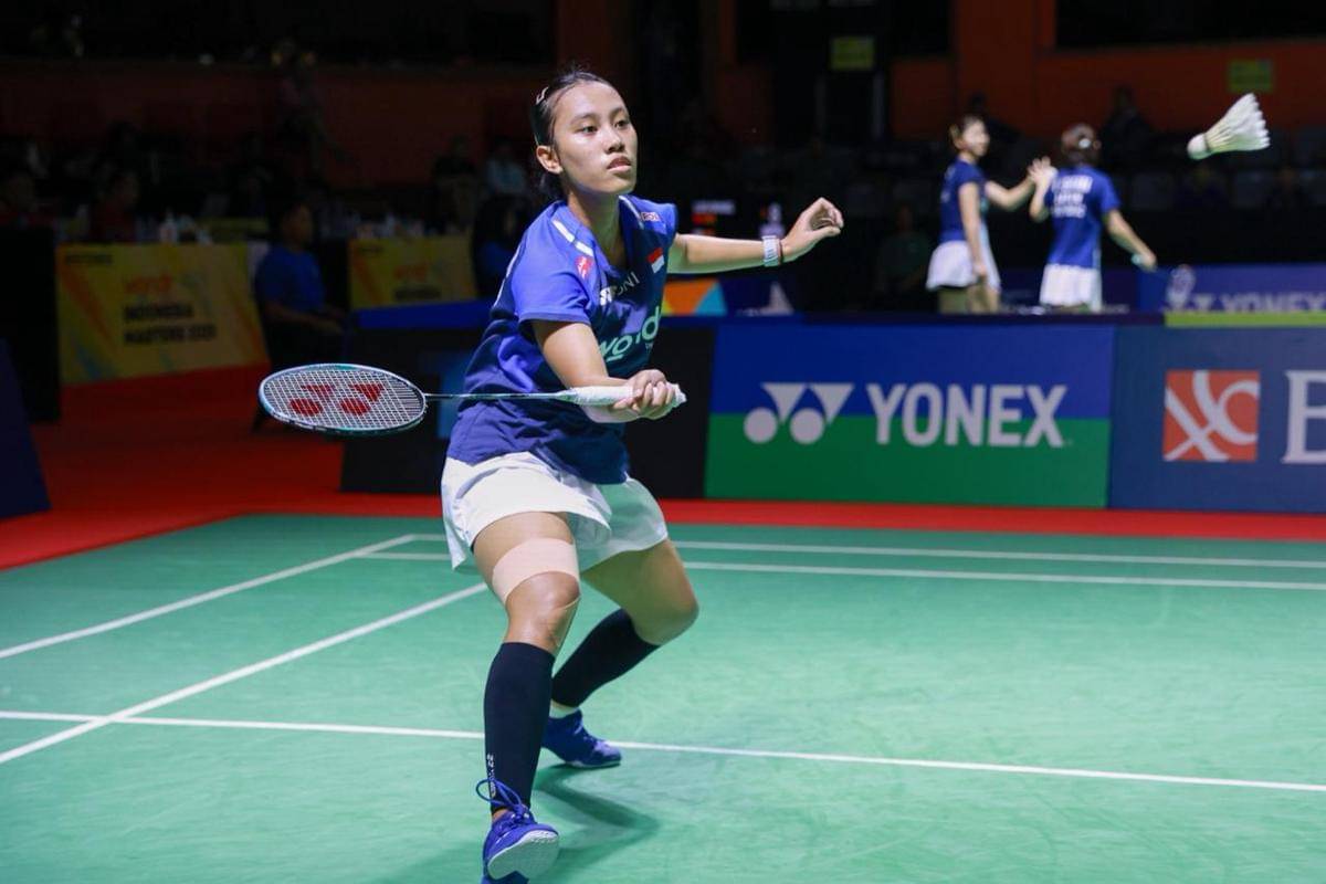 Mutiara, satu-satunya tunggal putri Indonesia di semi final Indonesia Masters 2025 di GOR PBSI Sumut (dok.PBSI)