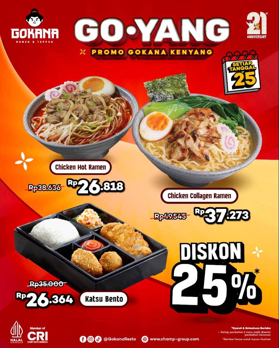 Promo gajian Gokana Ramen and Teppan