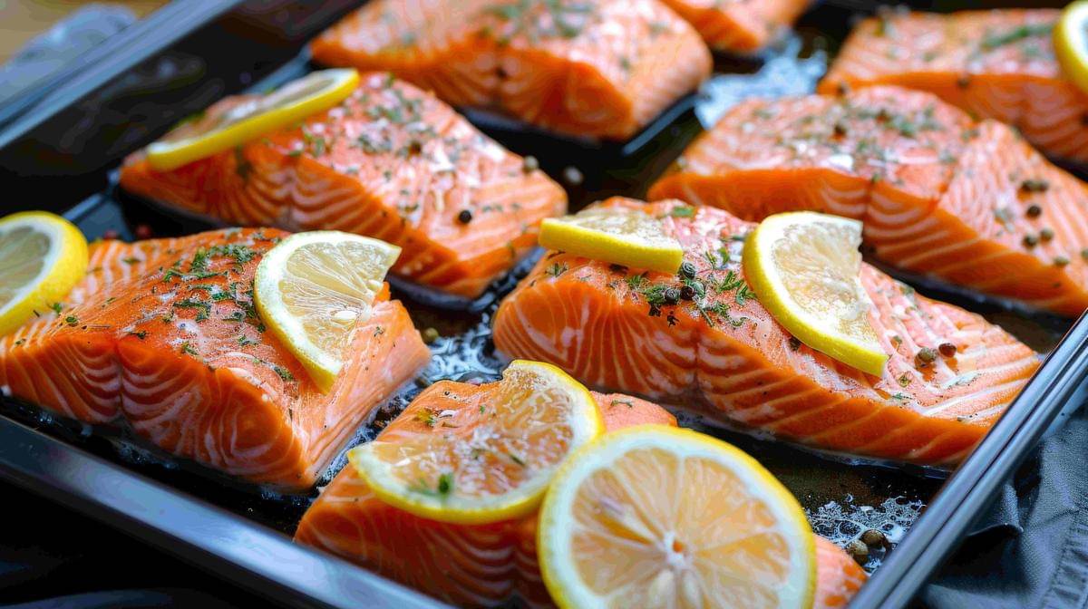 ilustrasi panggang salmon
