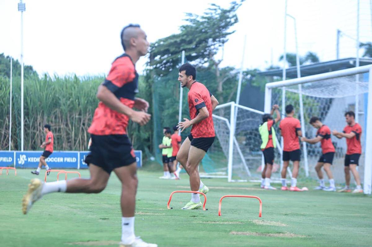 Pemain Persik Kediri saat melakukan latihan. IDN Times/istimewa