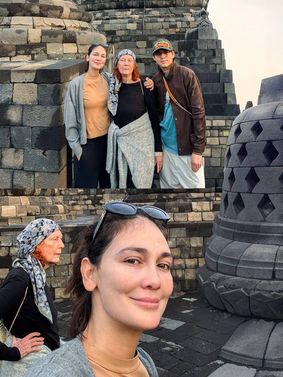 keluarga Luna Maya ke Candi Borobudur