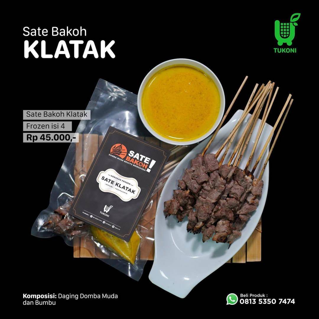 Sate Bakoh Klatak dari Yuk Tukoni.