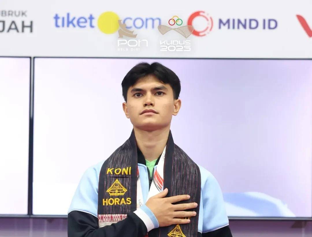 Rizki Lawyer peraih medali emas kumite -55 kg putra (instagram/ponbeladiri)