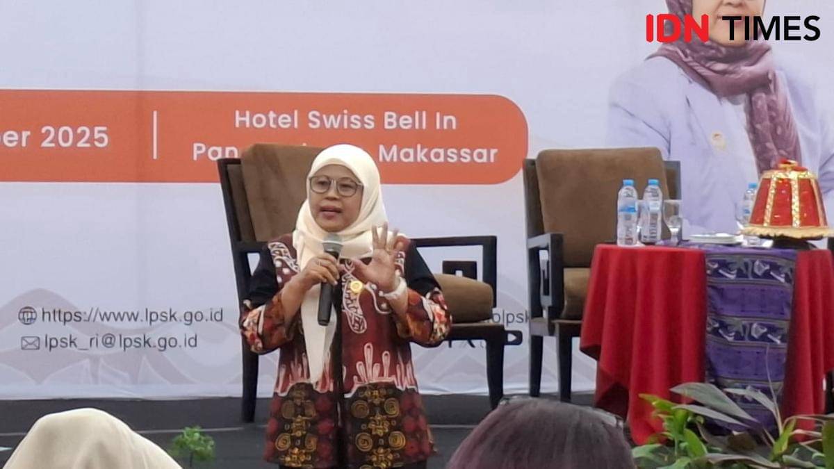 Wakil Ketua LPSK, Sri Suparyanti, Jumat (24/10/2025). IDN Times/Darsil Yahya