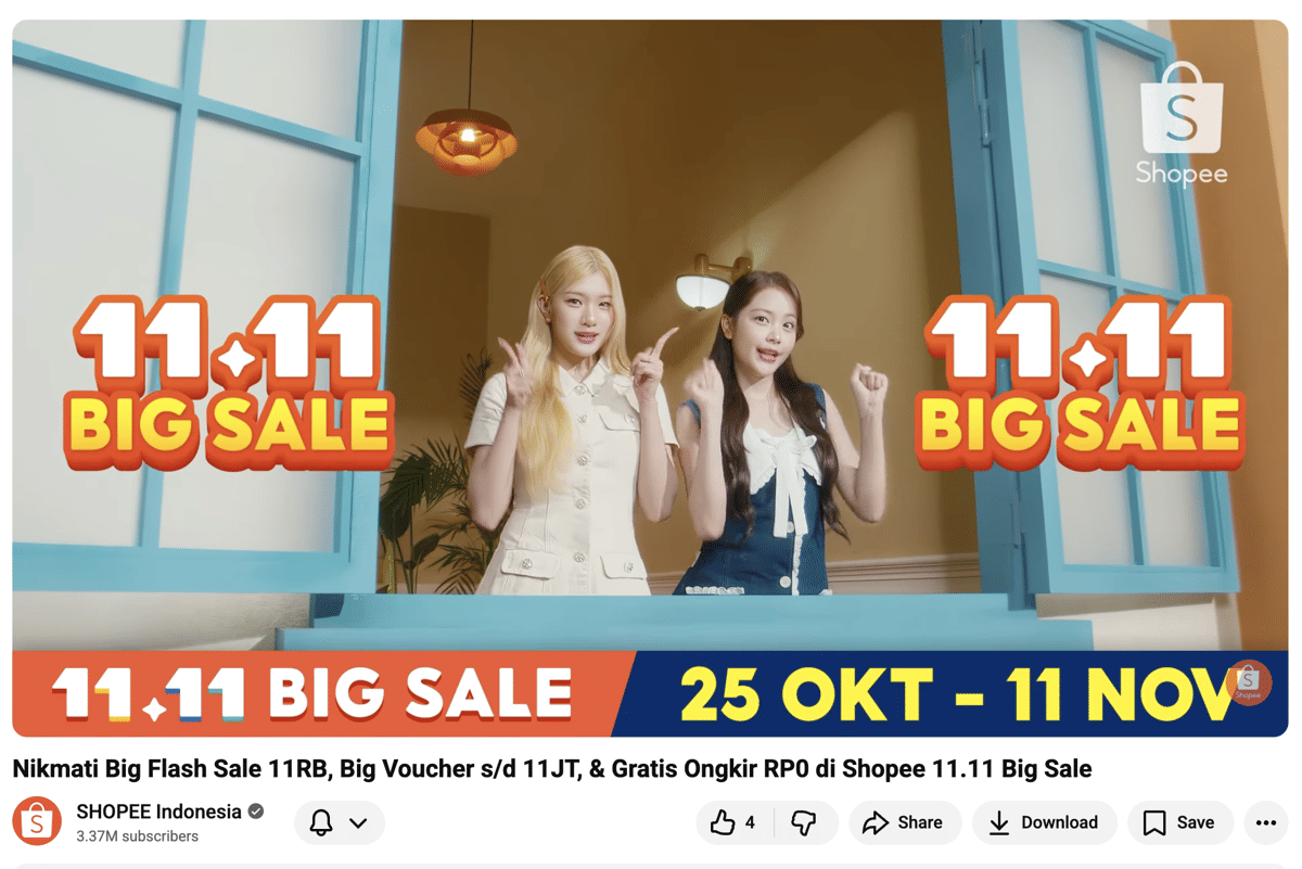 Iklan terbaru Shopee 11.11 dan Hearts2Hearts.png