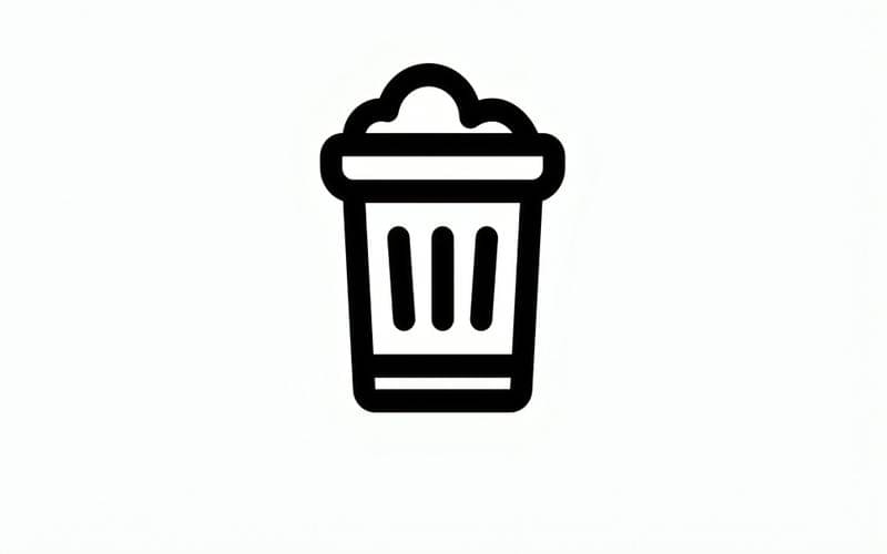 ilustrasi ikon folder tempat Sampah