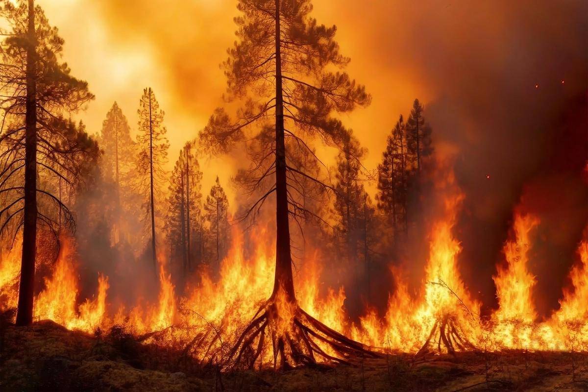ilustrasi kebakaran hutan