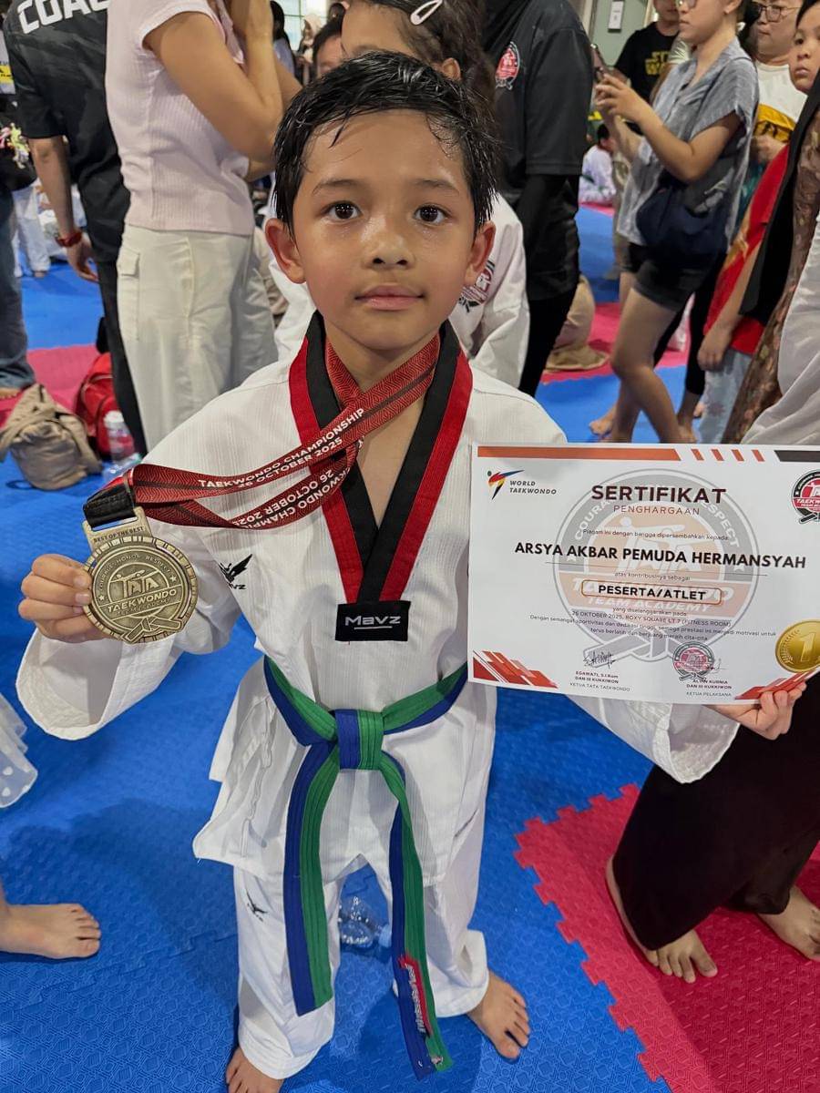 Arsya Hermansyah Juara 1 Kejuaraan Taekwondo (instagram.com/ashanty_ash)