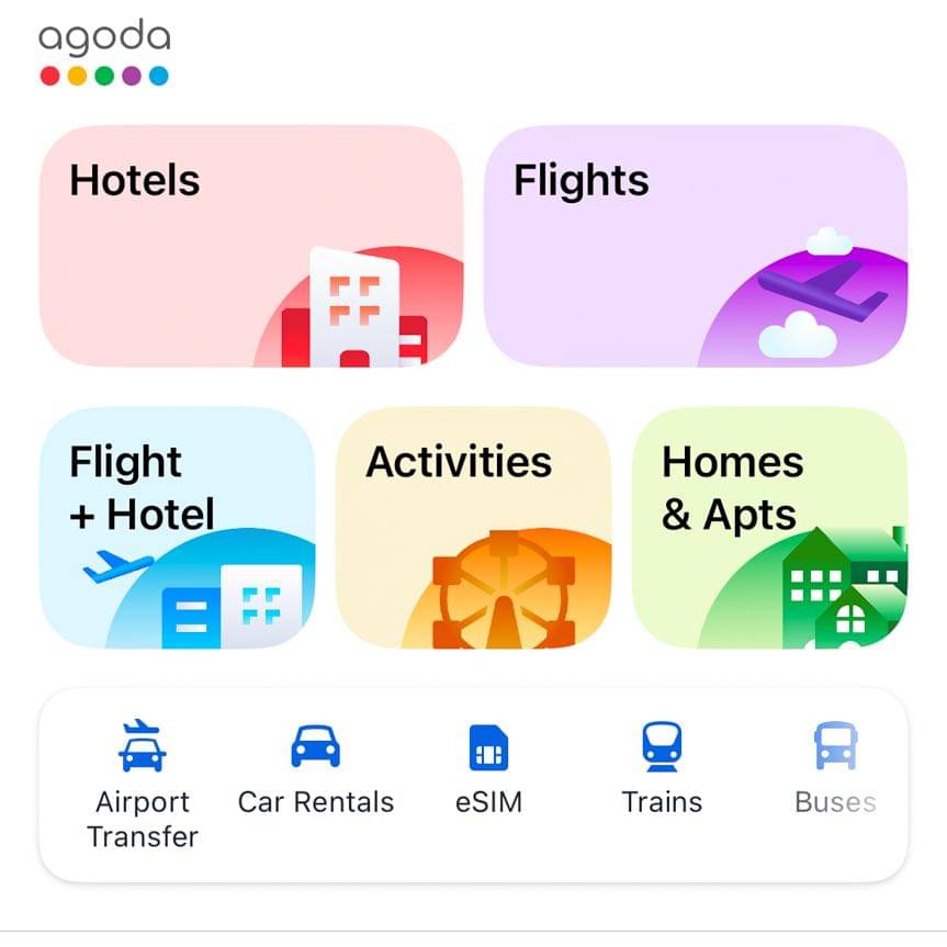 tangkapan layar tampilan aplikasi Agoda di iOS