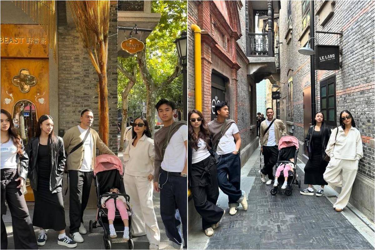 keluarga Riafinola liburan ke Shanghai