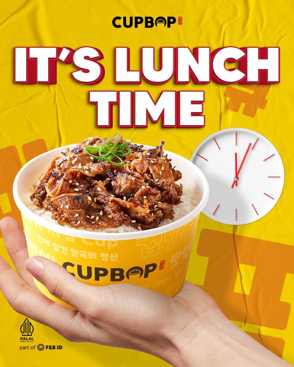 salah satu menu dengan nasi di Cupbop