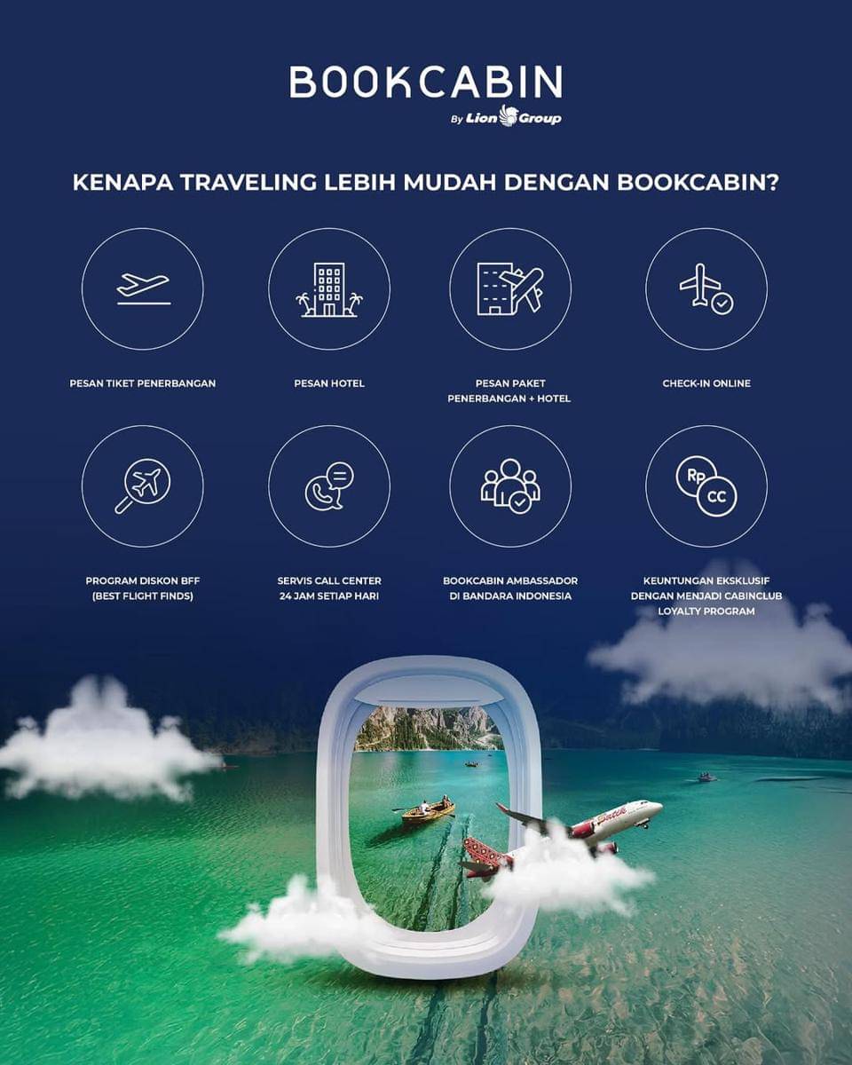 pilihan menu di BookCabin