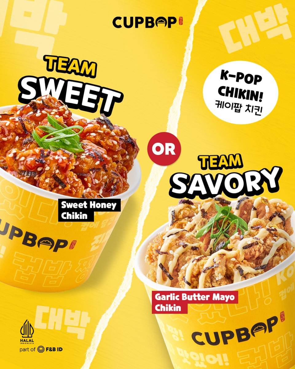 pilihan menu a la carte Cupbop