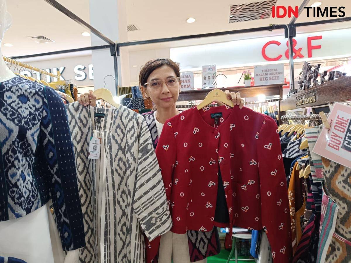 pelaku UMKM Kain Indoensia di acara Smexpo Kota Bandung. IDN Times/Debbie Sutrinsno