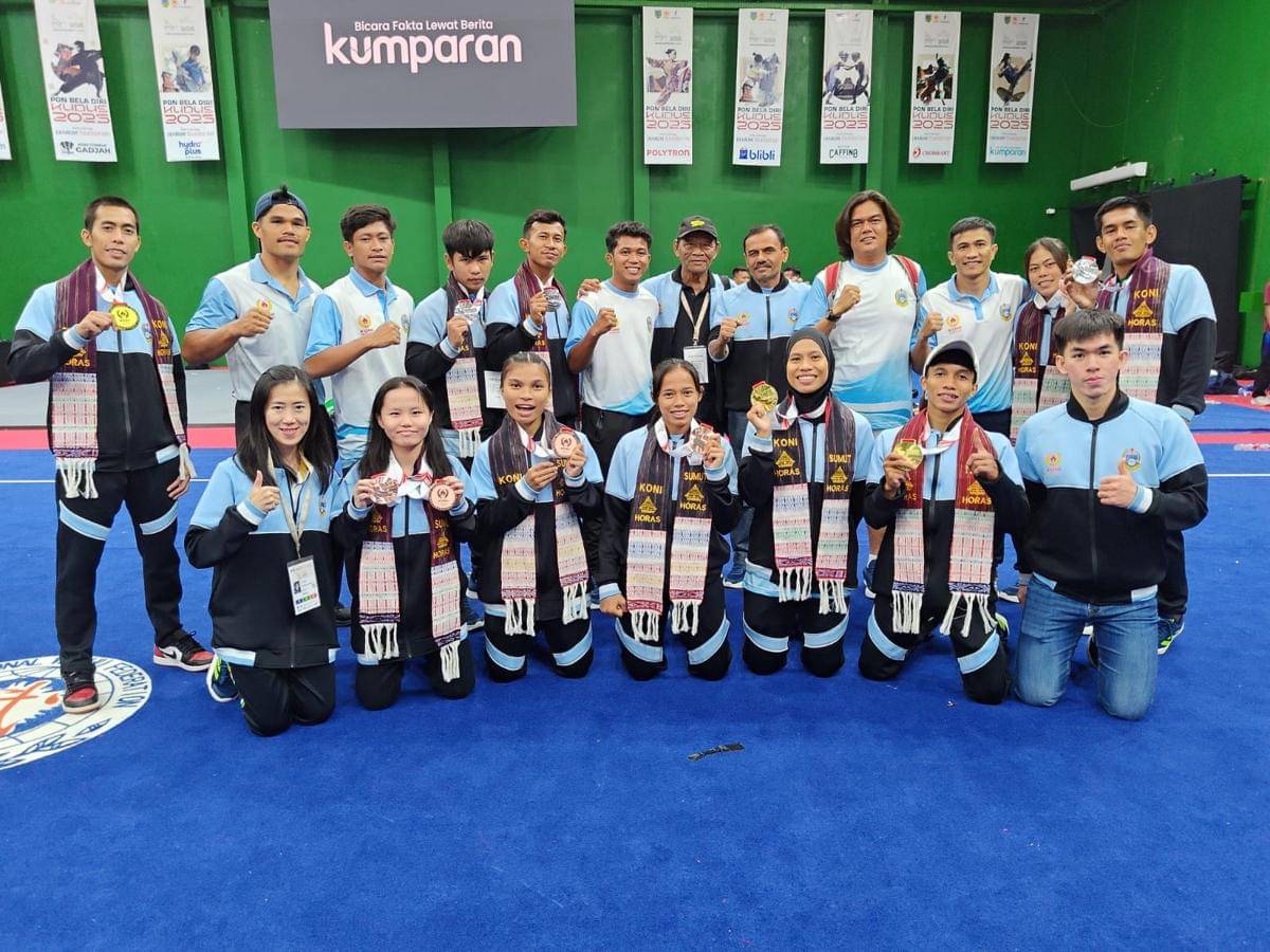Kontingen wushu Sumut di PON Bela diri Kudus (dok.SIWO PWI Sumut)