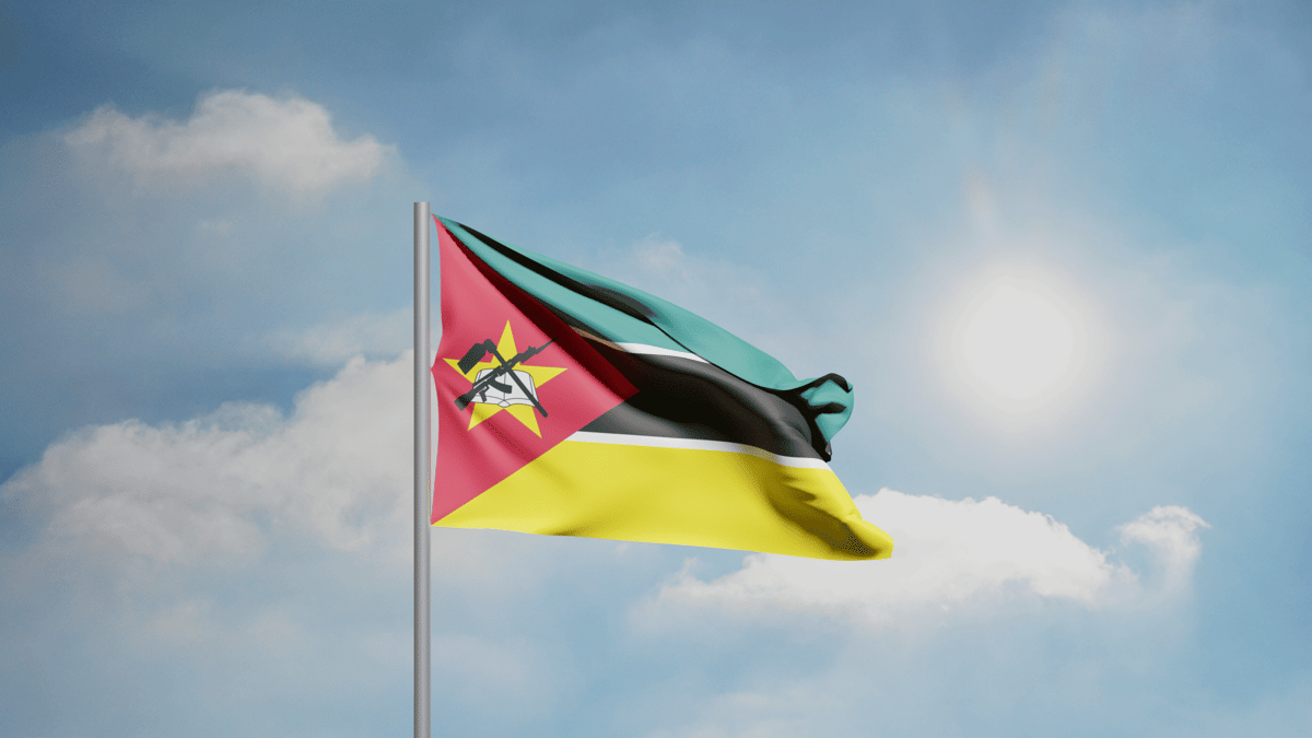 ilustrasi bendera mozambik 