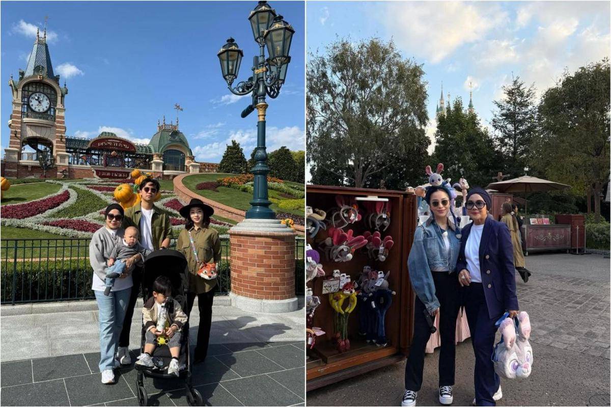 keluarga Nikita Willy ke Disneyland Shanghai