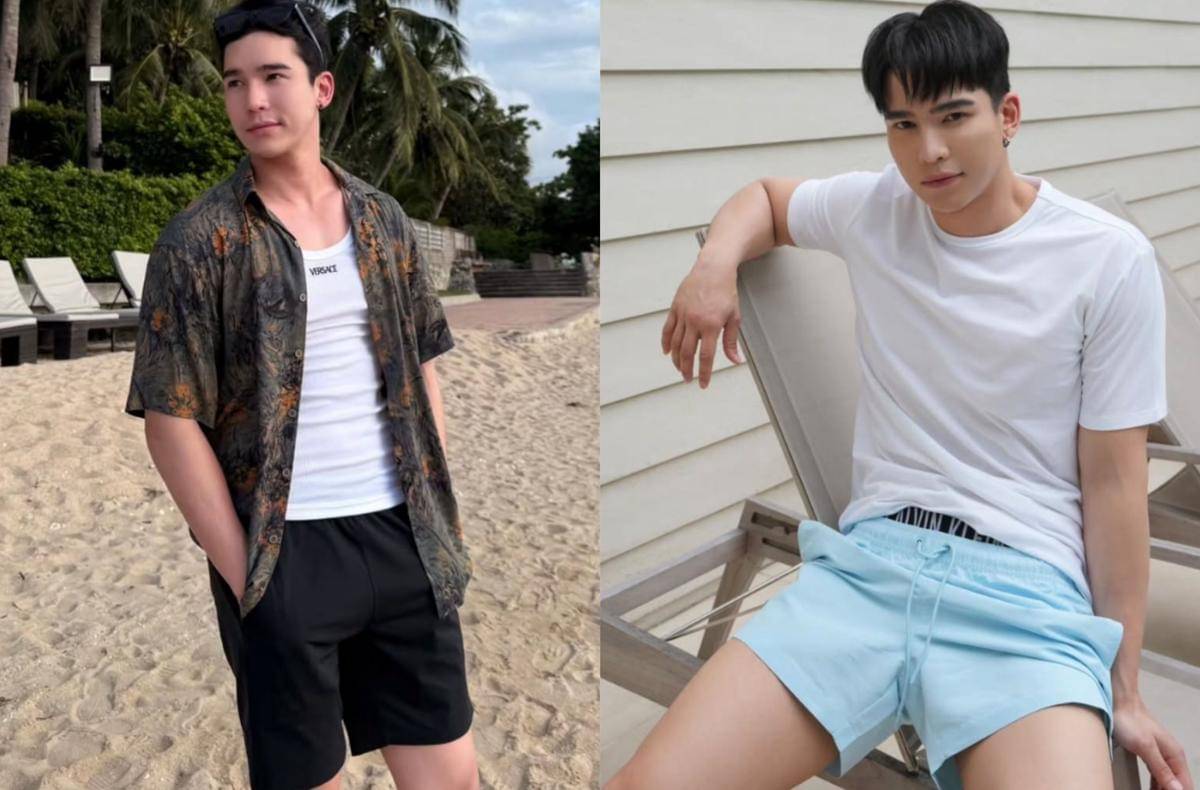 OOTD Liburan Nuansa Tropis ala Max Kornthas