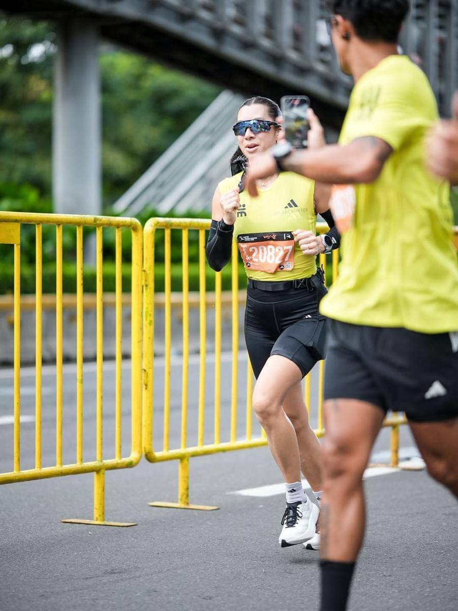 Jennifer Bachdim ikut Jakarta Running Festival