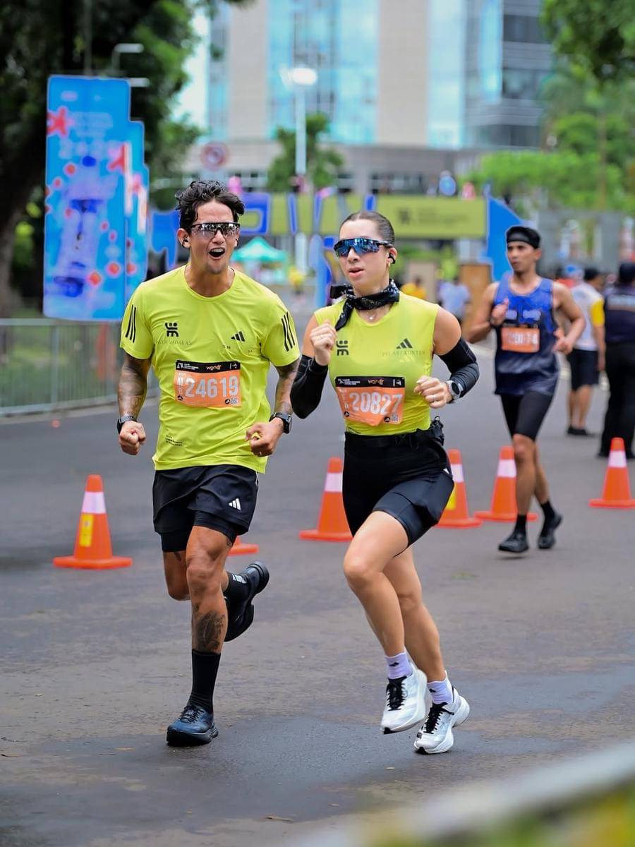 Jennifer Bachdim ikut Jakarta Running Festival