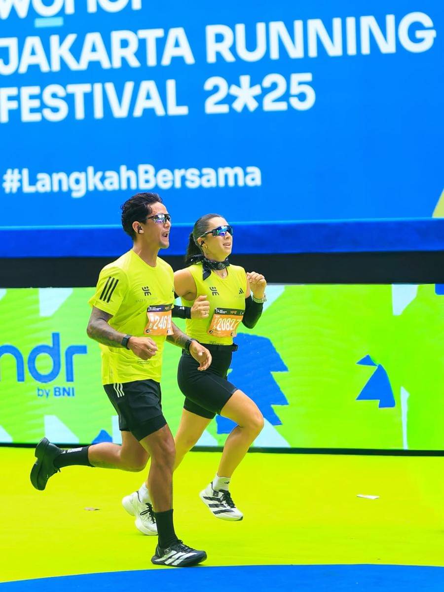 Jennifer Bachdim ikut Jakarta Running Festival