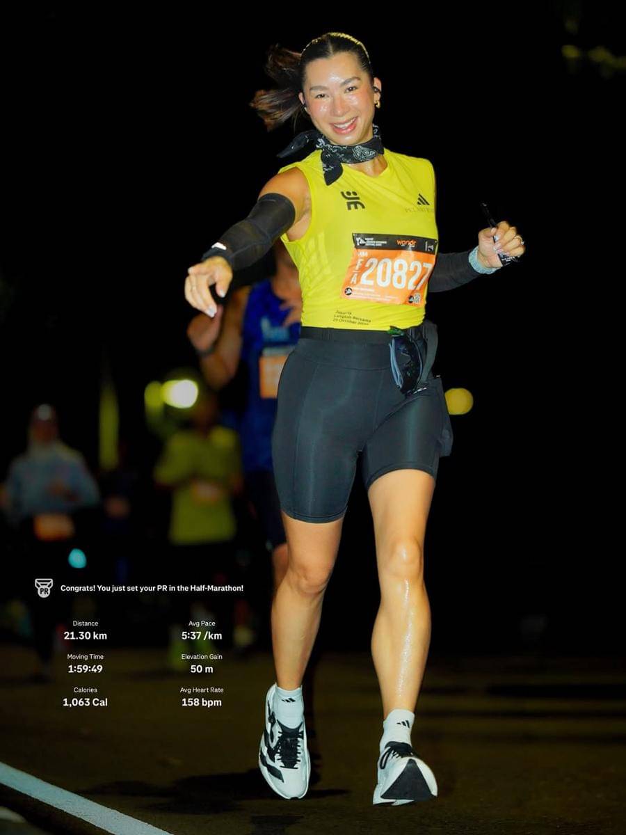 Jennifer Bachdim ikut Jakarta Running Festival
