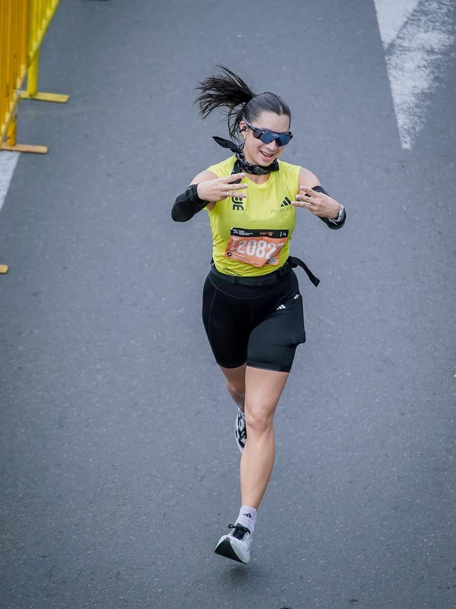 Jennifer Bachdim ikut Jakarta Running Festival