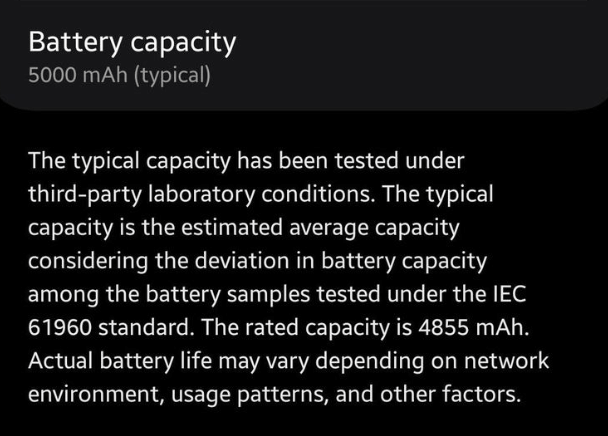 nilai tipikal dan nilai rated pada HP Samsung