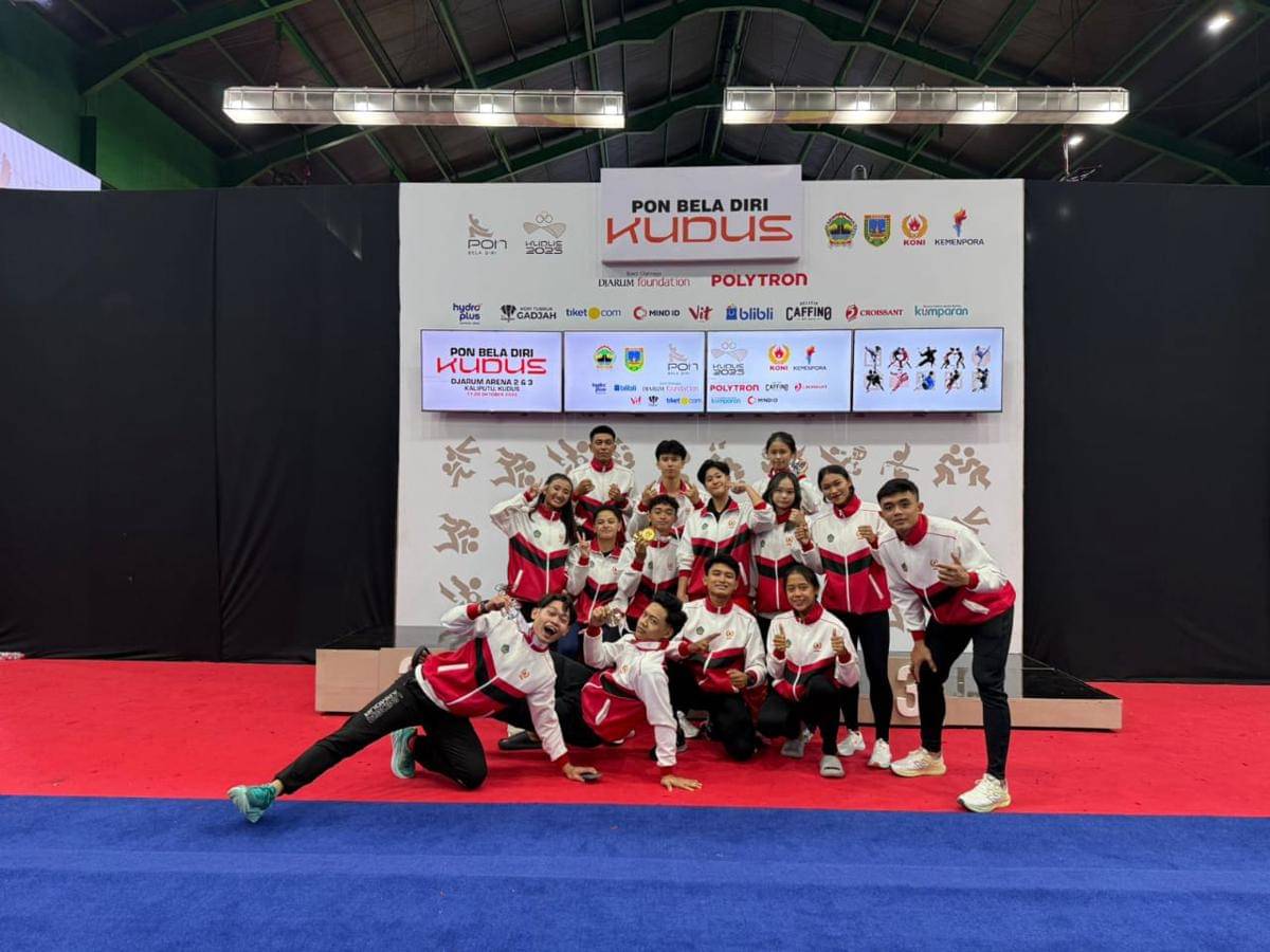 Tim wushu Bali di ajang PON Beladiri 2025 Kudus.
