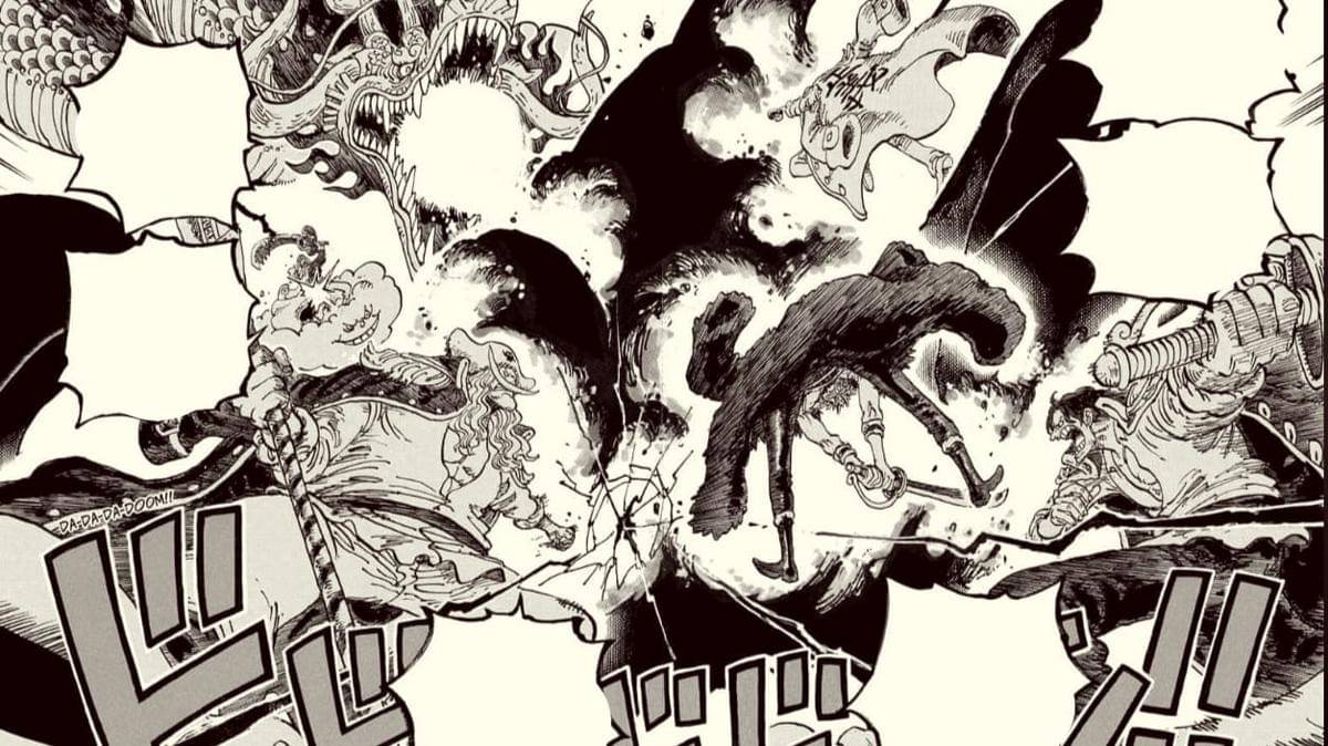 Momen Serangan Gabungan ke Imu God Valley . (Dok. Shueisha, Eiichiro Oda/One Piece)