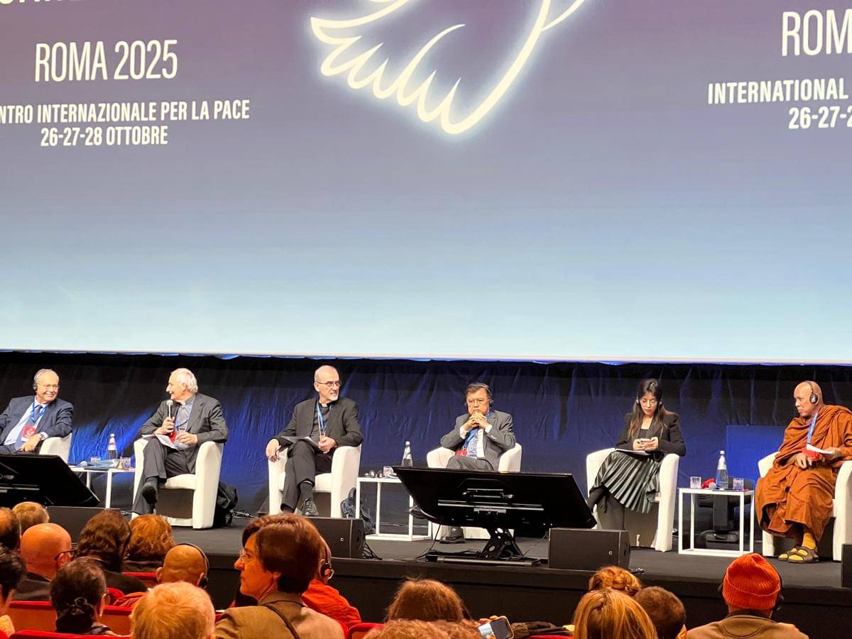 Pidato Jusuf Kalla (JK) pada forum International Meeting For Peace di Comunity Sant’Egidio Roma, Senin (27/10/2025). (Dok. Tim Media Jusuf Kalla)