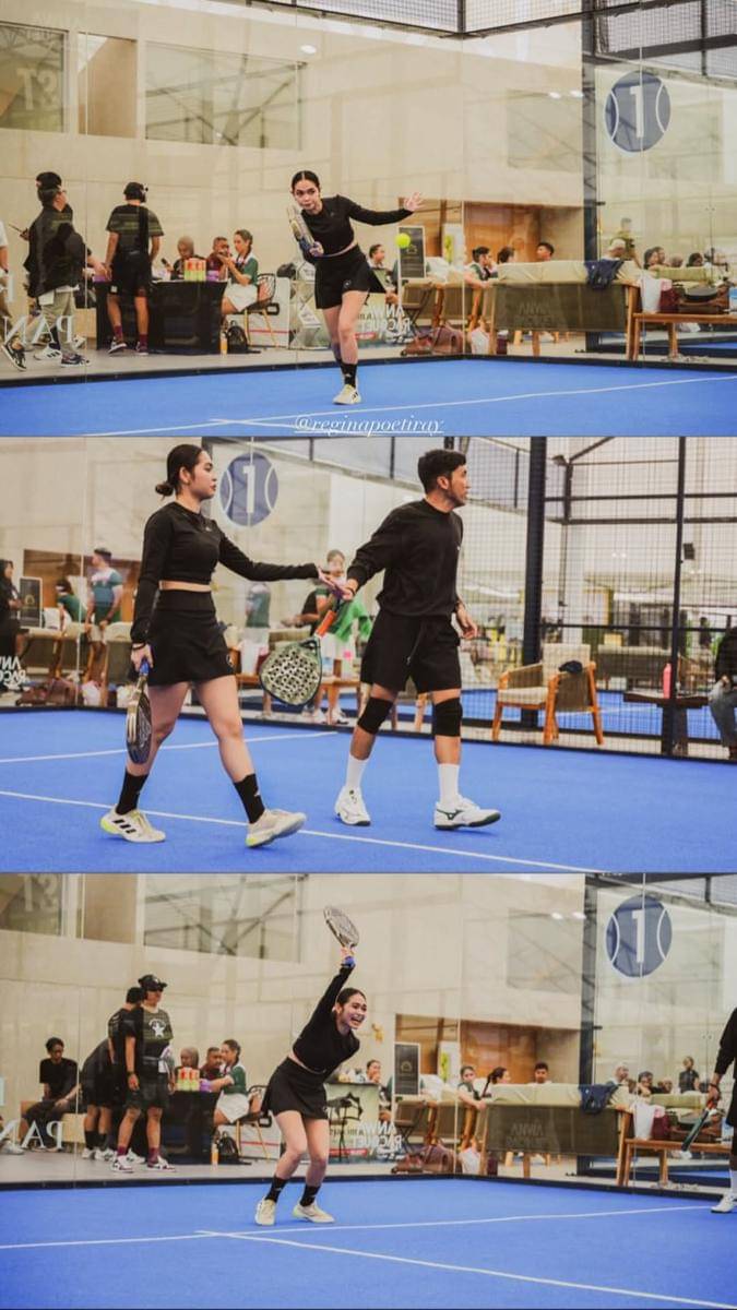 artis ikut turnamen padel sebelum atap roboh