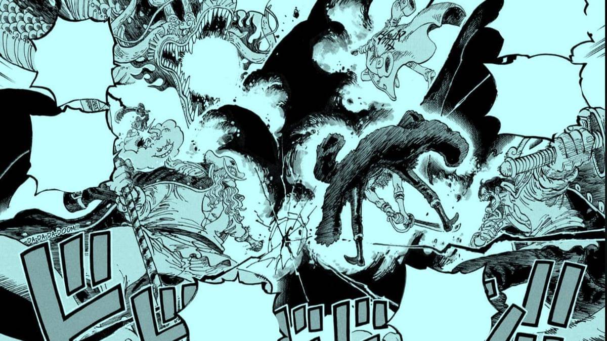 Momen Serangan Gabungan ke Imu God Valley . (Dok. Shueisha, Eiichiro Oda/One Piece)