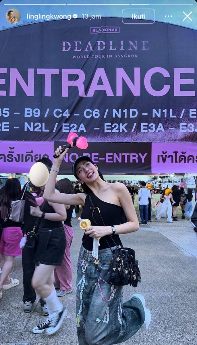 potret artis Thailand nonton konser BLACKPINK di Bangkok (Instagram.com/lingkingkwong)