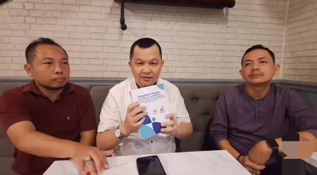 Pengurus Provinsi PABSI Sumsel saat melakukan protes ke KONI Sumsel. (Dok. Istimewa)
