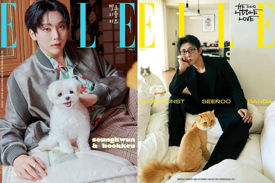 Idol foto untuk ELLE bareng anjing dan kucing peliharaannya