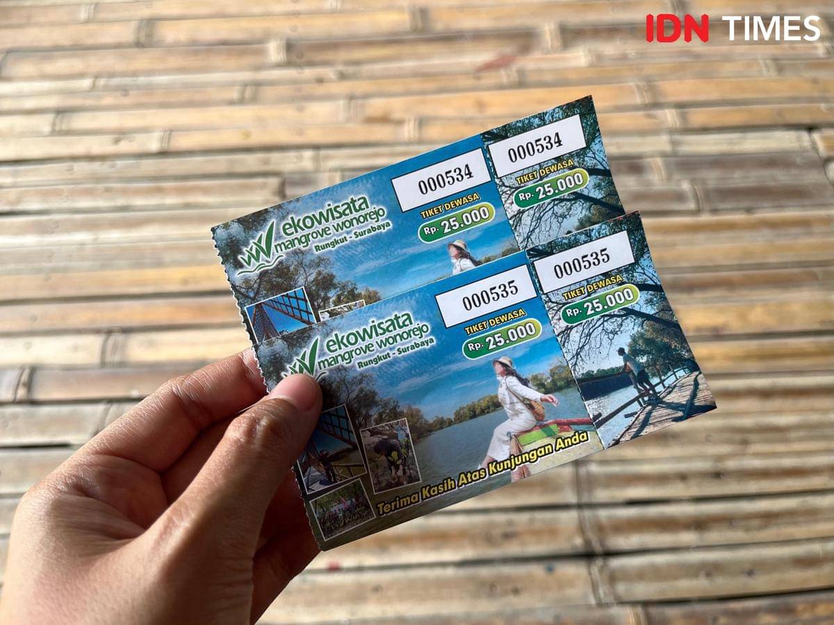 Tiket masuk naik kapal Eco Wisata Mangrove Wonorejo Surabaya