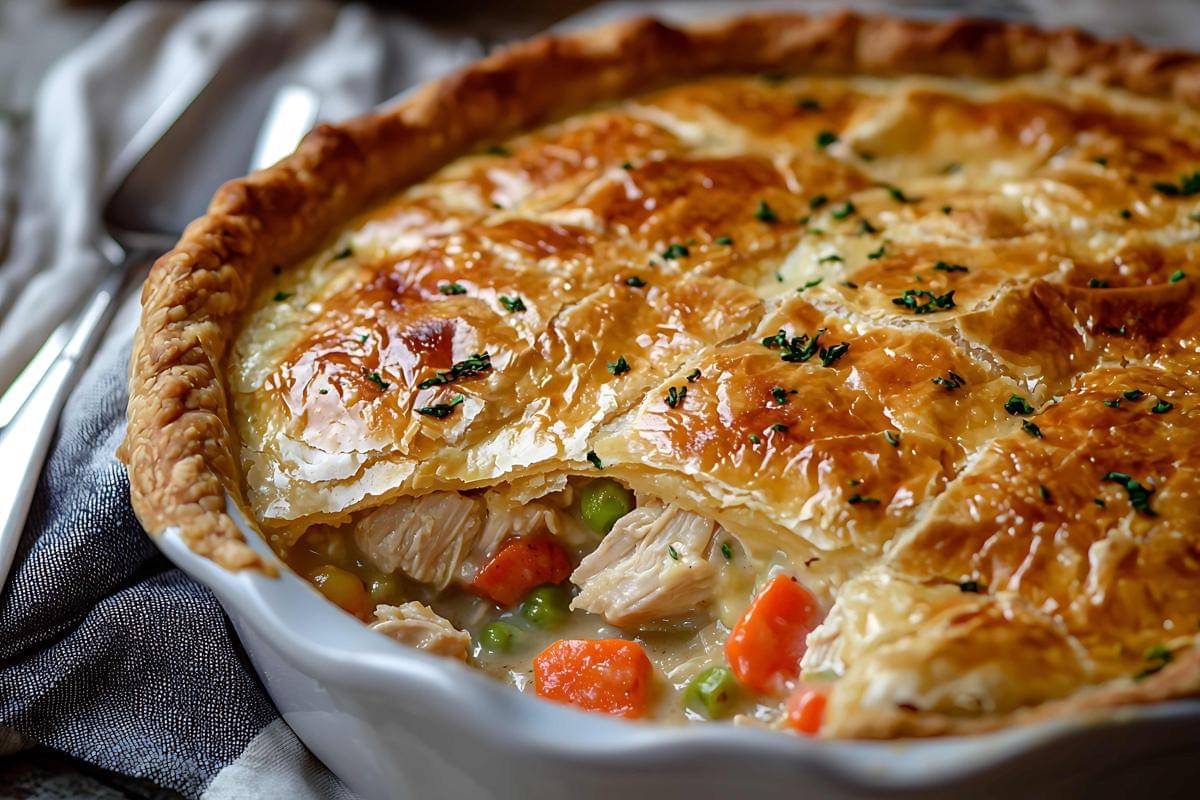 ilustrasi chicken pot pie