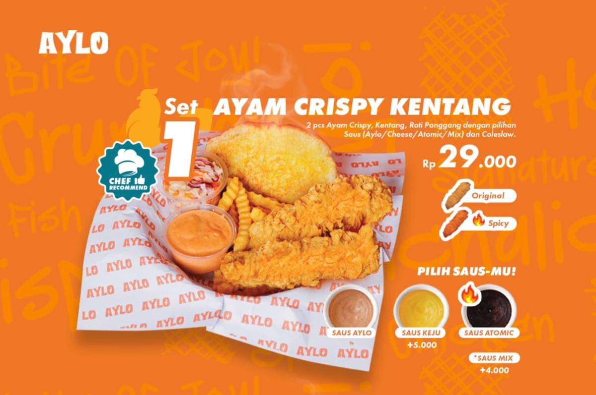 Ayam Crispy Kentang di Aylo Indonesia 