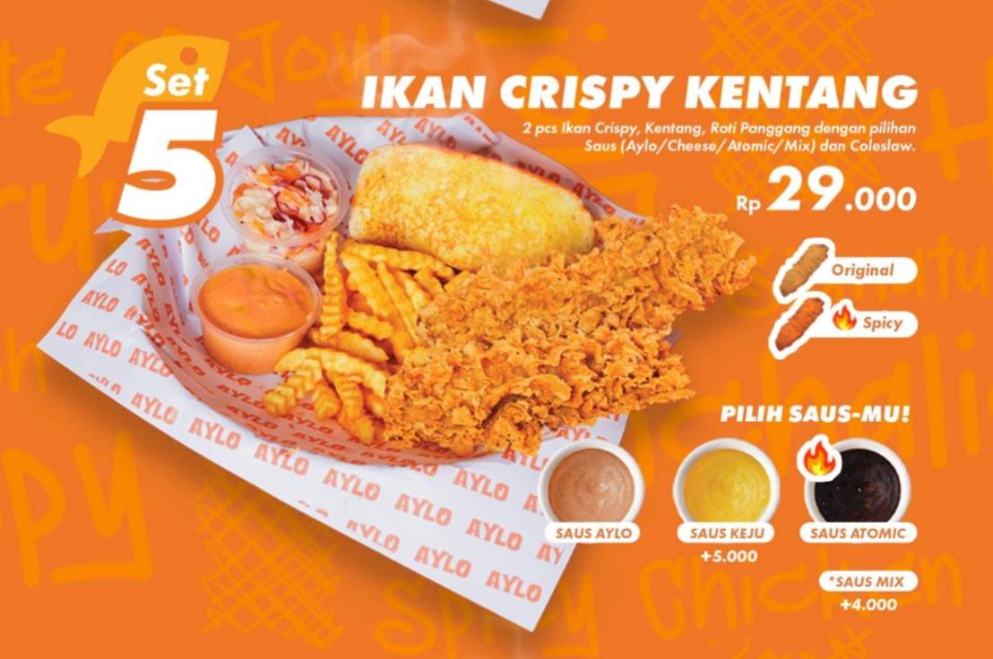 Ikan Crispy Kentang di Aylo Indonesia 