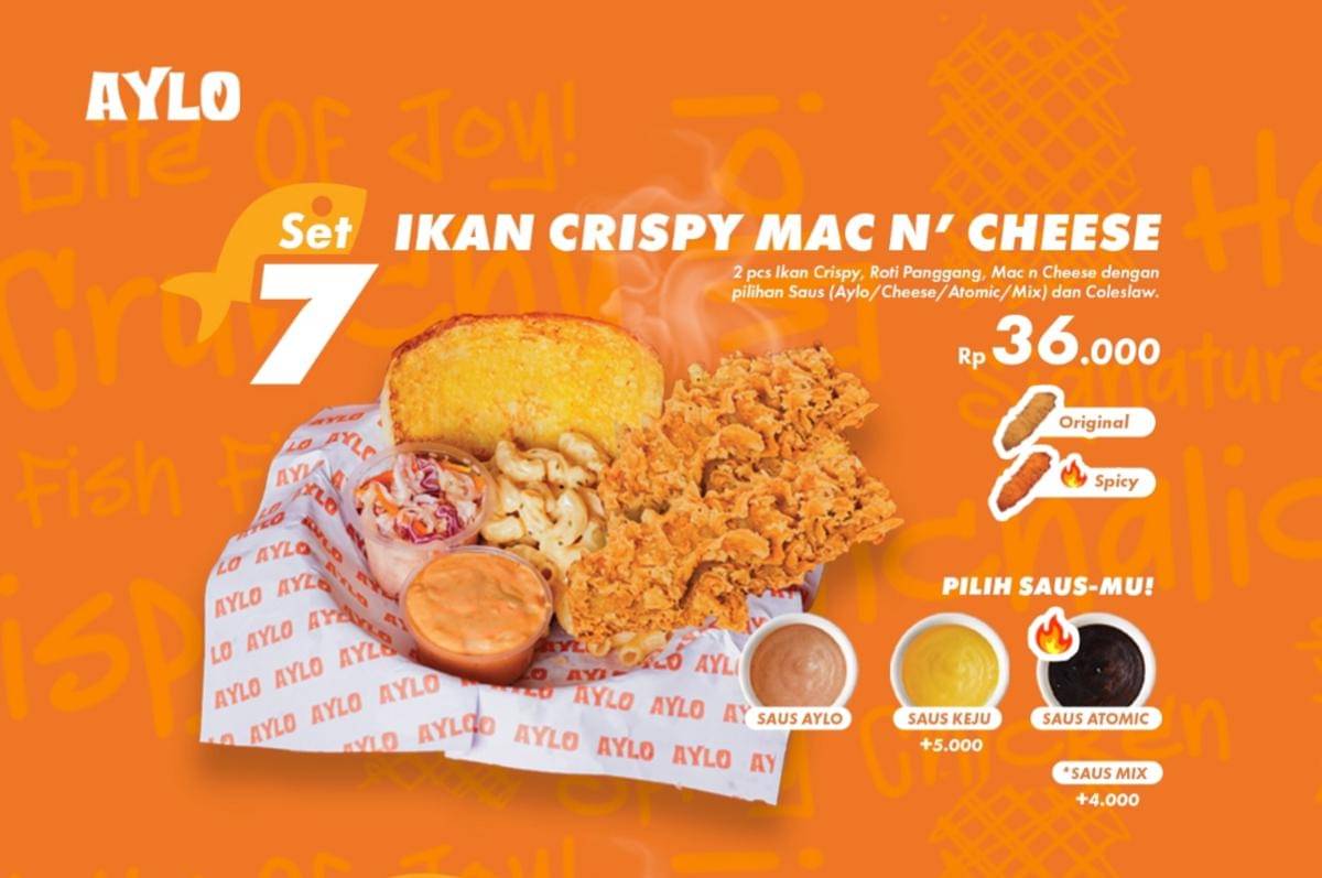 Ikan Crispy Mac N' Cheese di Aylo Indonesia 