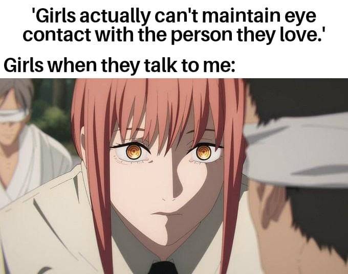 meme anime tentang kontak mata