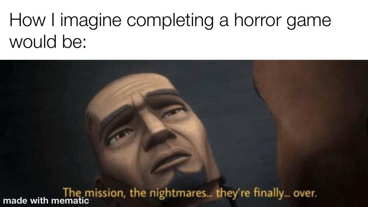 meme kartun tentang game horor