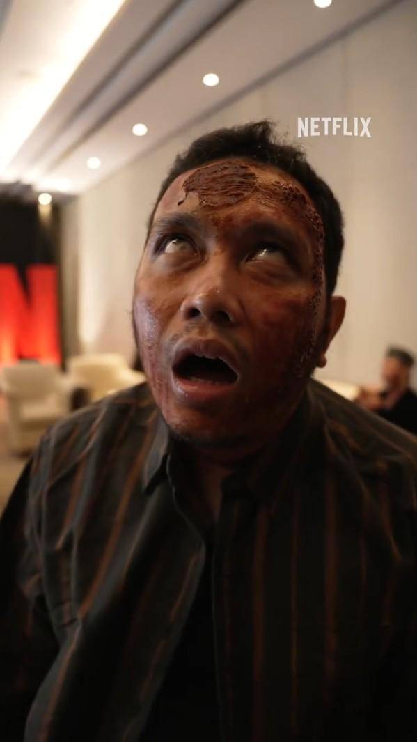 potret Karmalogy jadi zombie film Abadi Nan Jaya (instagram.com/netflixid)