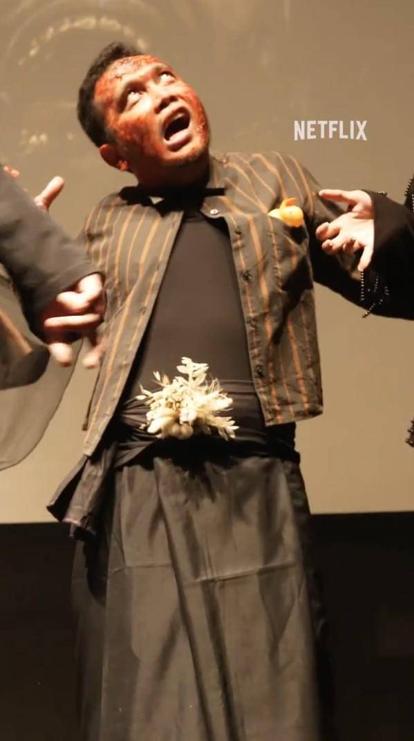 potret Karmalogy jadi zombie film Abadi Nan Jaya (instagram.com/netflixid)