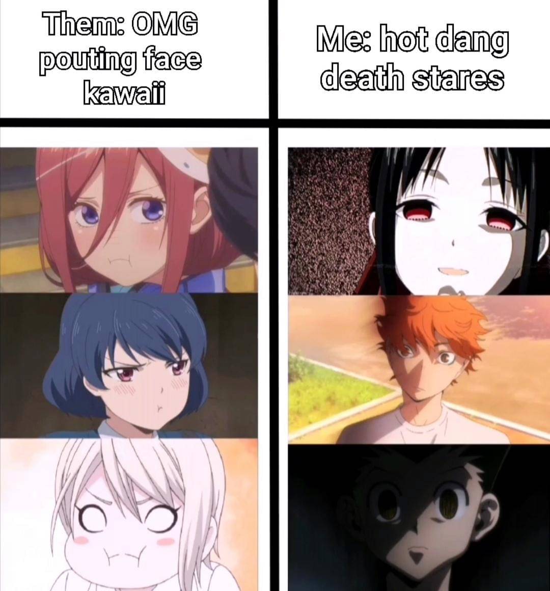 meme karakter anime cemberut