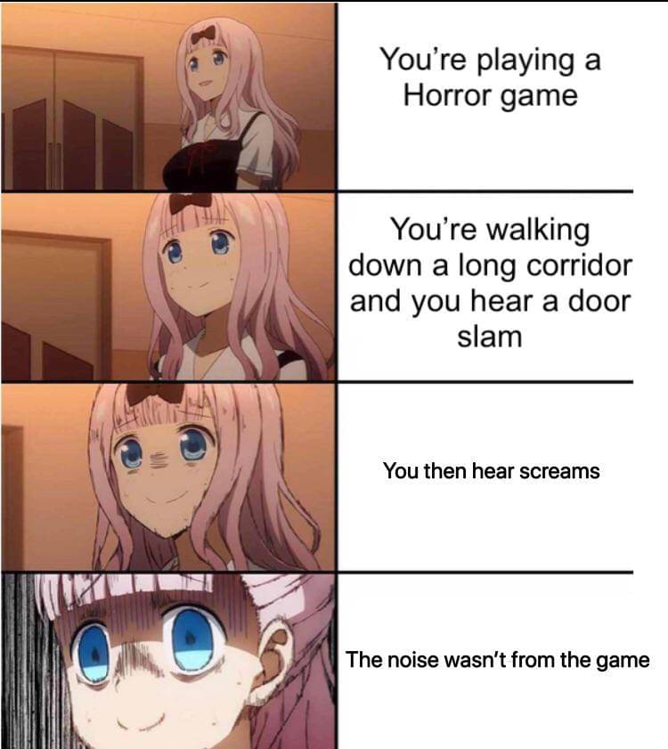 meme kartun tentang game horor