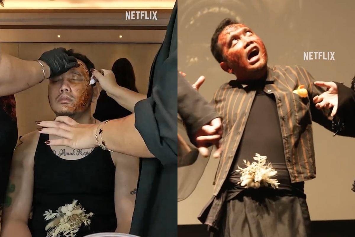 potret Karmalogy jadi zombie film Abadi Nan Jaya (instagram.com/netflixid)